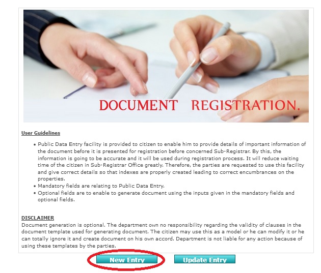 registration.telangana.gov.in Registration Of Document Status Check