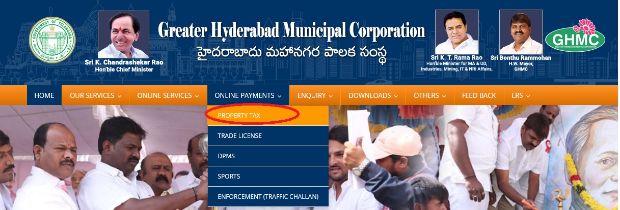 Ghmc gov in Pay Property Tax Online Greater Hyderabad Municipal 