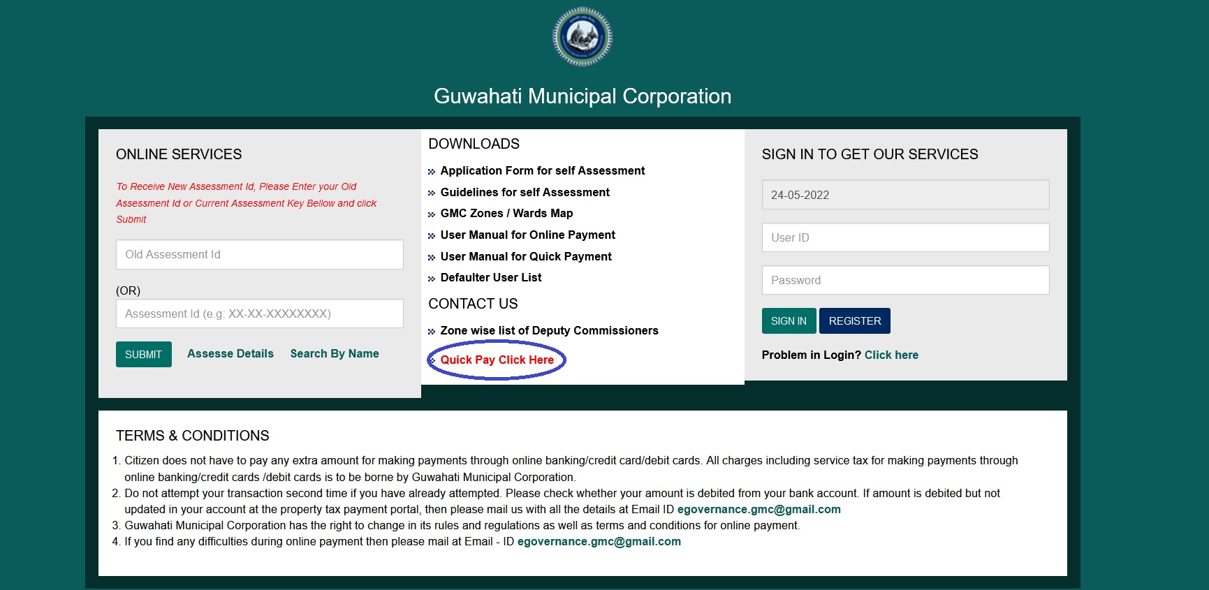 Ptax gmcassam in GMC Online Property Tax Payment Guwahati Municipal 